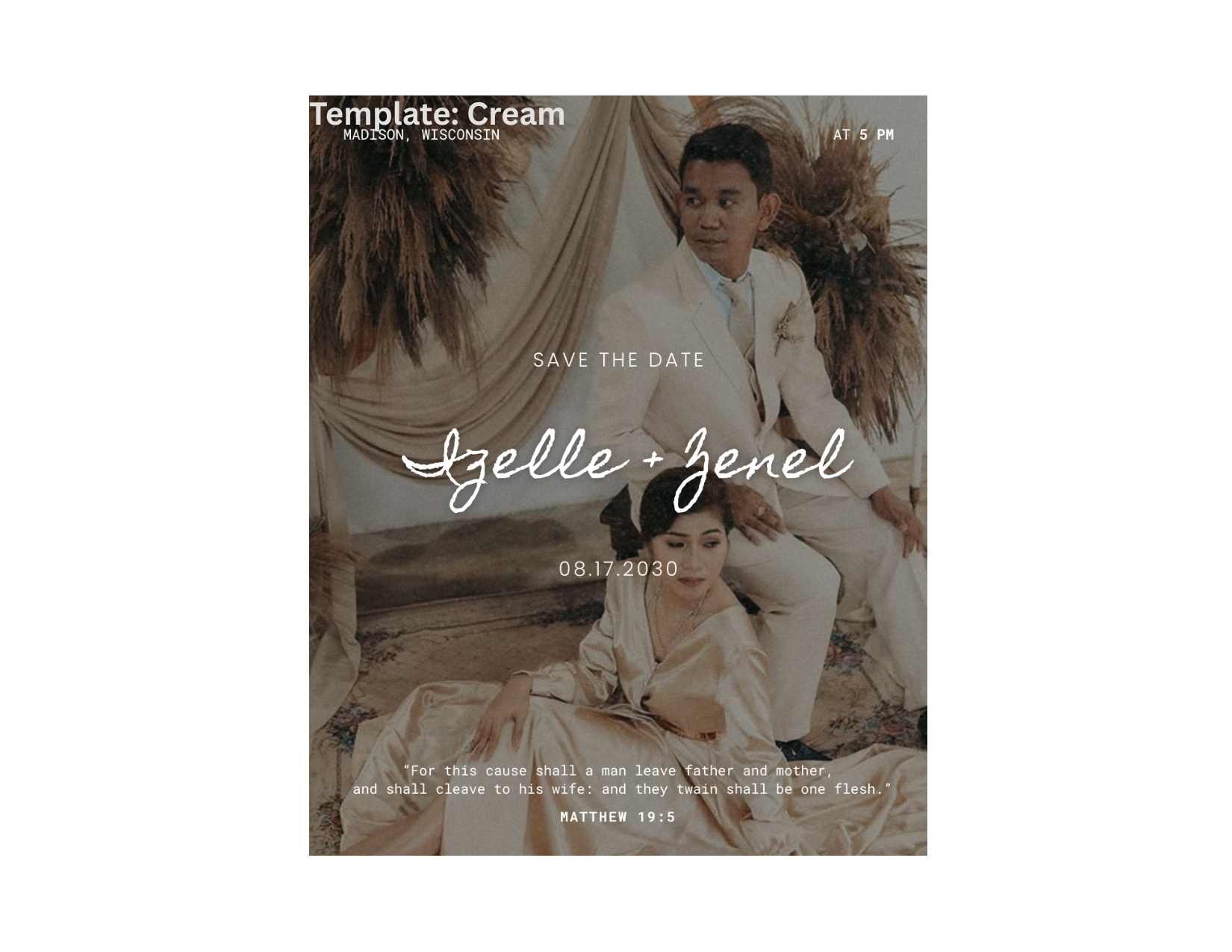 Save the Date 3.25x4 6pcs per set