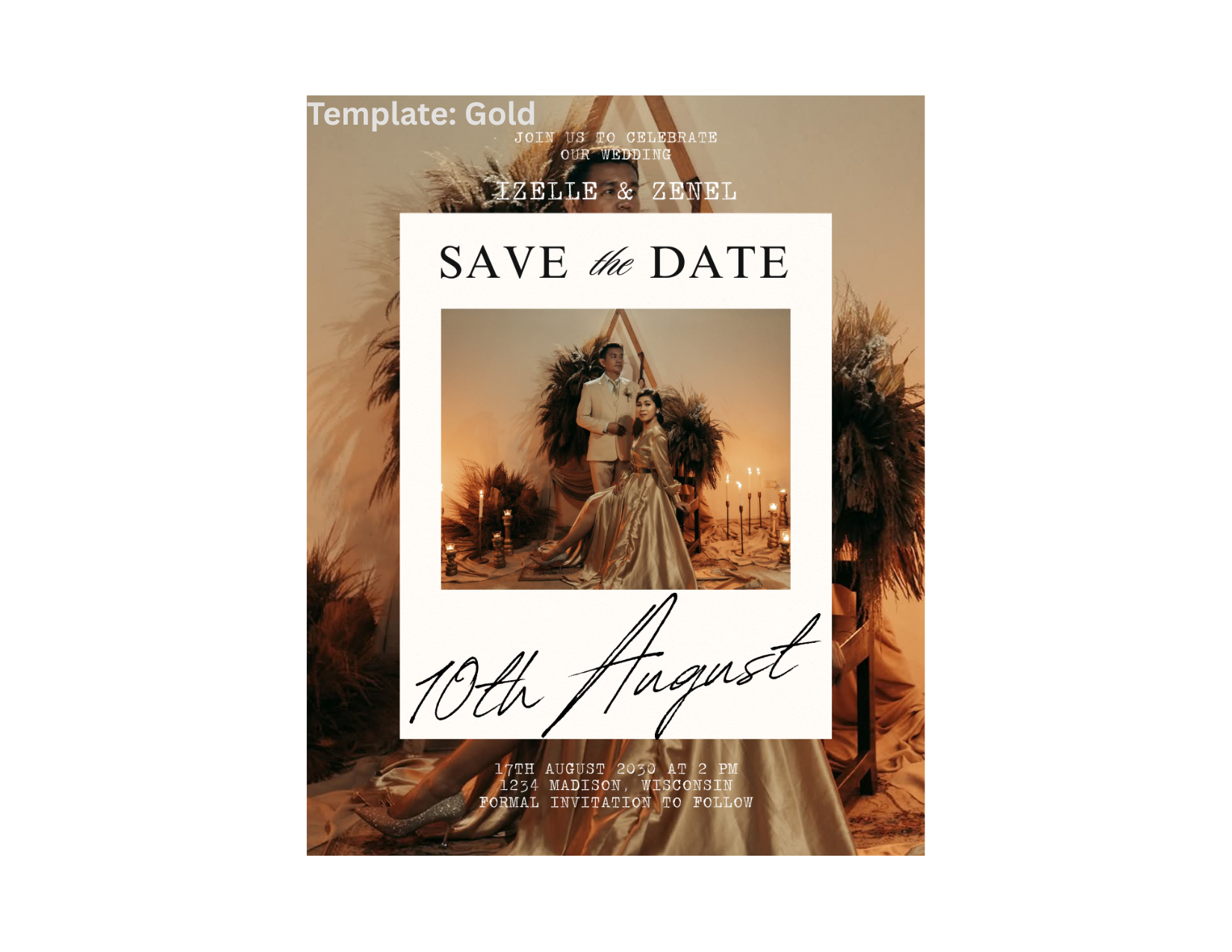 Save the Date 3.25x4 6pcs per set