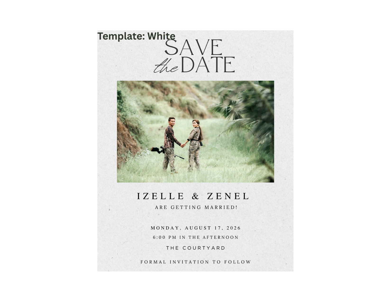 Save the Date 3.25x4 6pcs per set