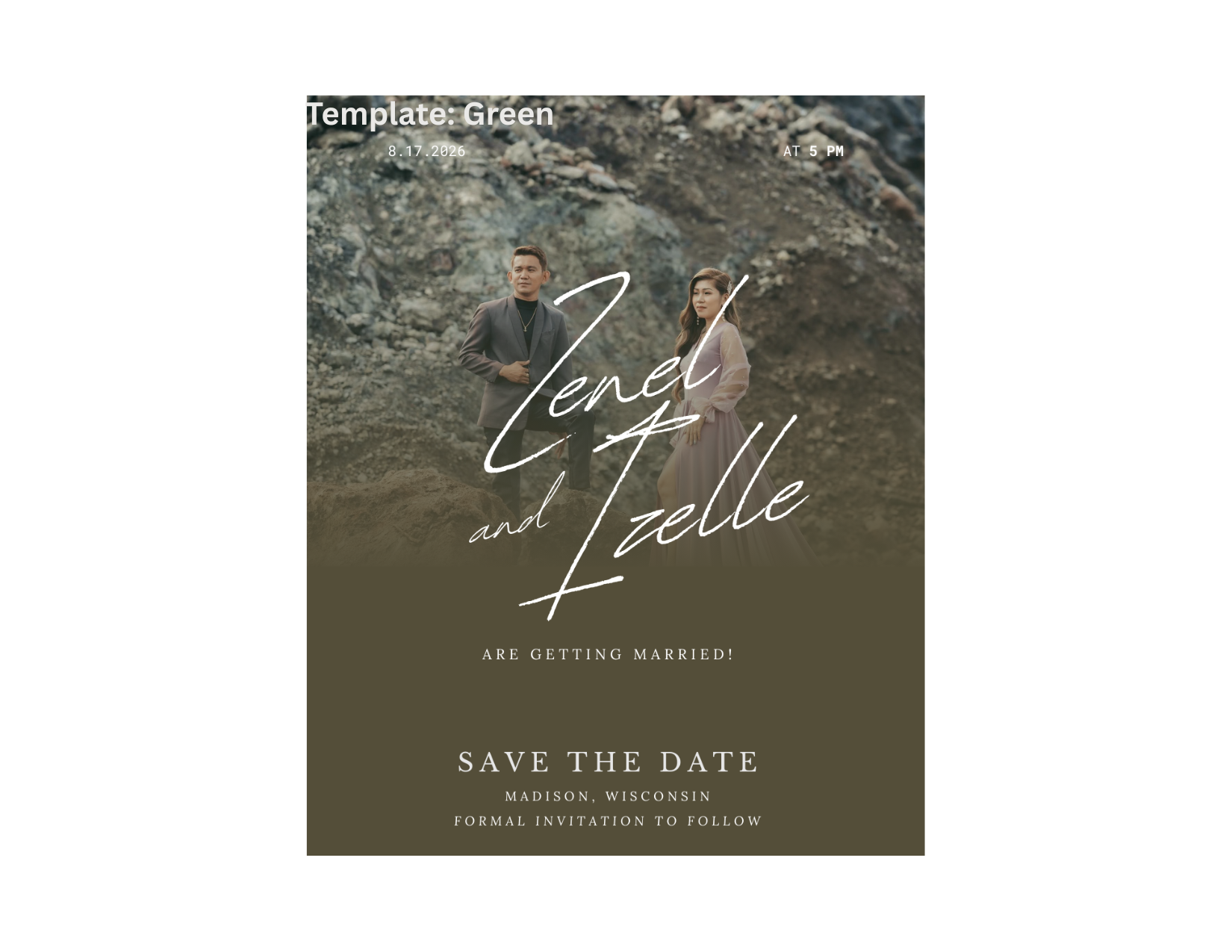 Save the Date 3.25x4 6pcs per set