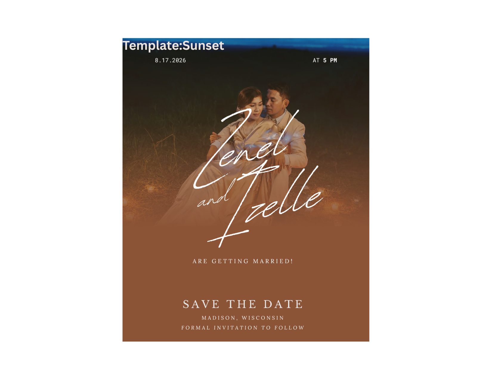 Save the Date 3.25x4 6pcs per set