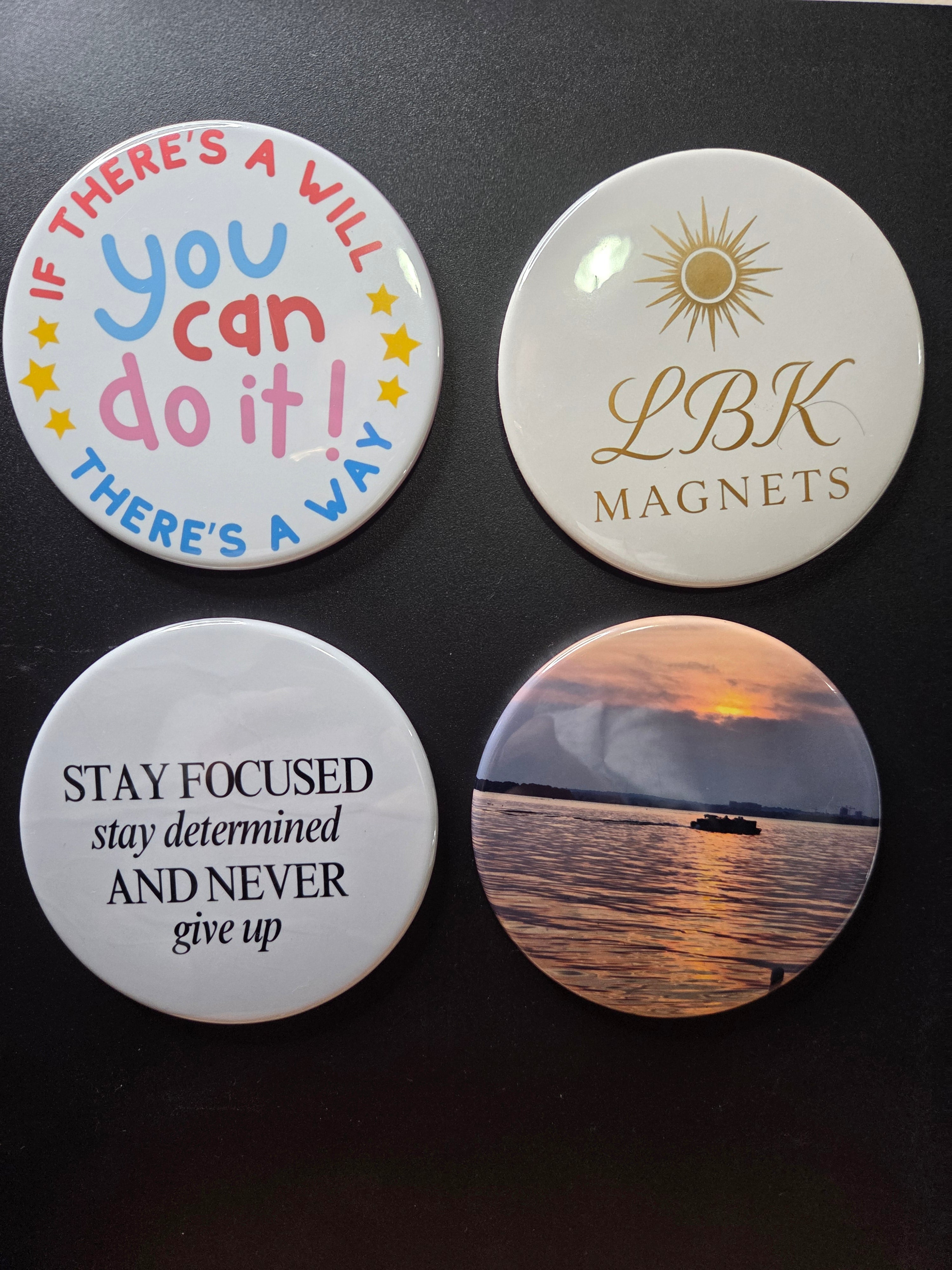Fridge Photo Magnets 3.5 Round 4pcs per set